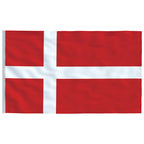 vidaXL Flagge Dänemarks mit Mast 6,08 m Aluminium