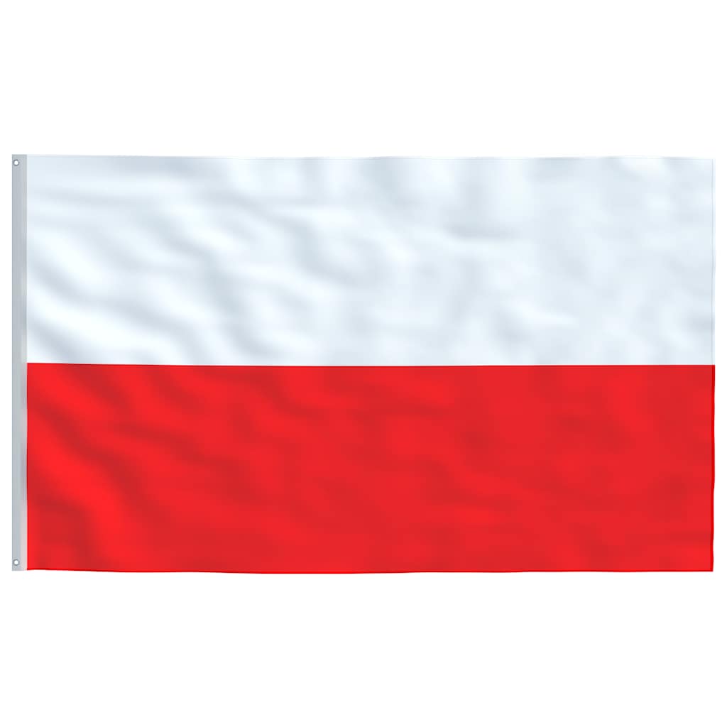 vidaXL Flagge Polens mit Mast 6,08 m Aluminium