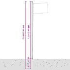 vidaXL Flagge Polens mit Mast 6,08 m Aluminium