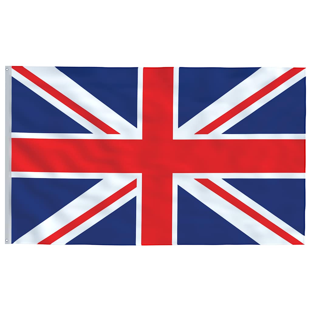 vidaXL Flagge Großbritanniens mit Mast 6,08 m Aluminium