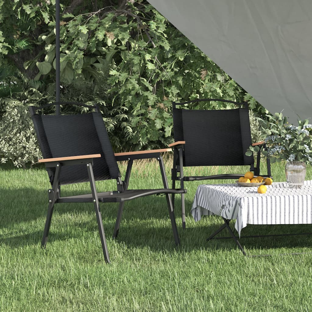 vidaXL Campingstühle 2 Stk. Beige 54x43x59 cm Oxford-Gewebe