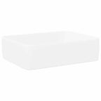 vidaXL Waschbecken Weiß 48x37x13 cm Keramik Rechteckig