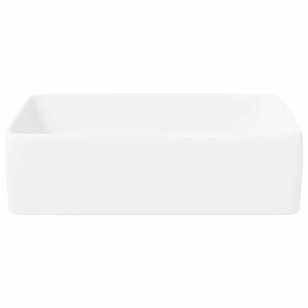 vidaXL Waschbecken Weiß 48x37x13 cm Keramik Rechteckig