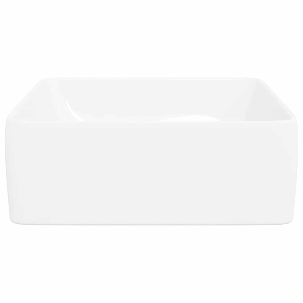 vidaXL Waschbecken Weiß 48x37x13 cm Keramik Rechteckig