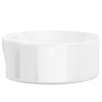 vidaXL Waschbecken Weiß 40x14,5 cm Keramik Rund