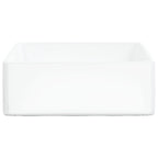 vidaXL Waschbecken Weiß 37x37x13 cm Keramik Quadratisch