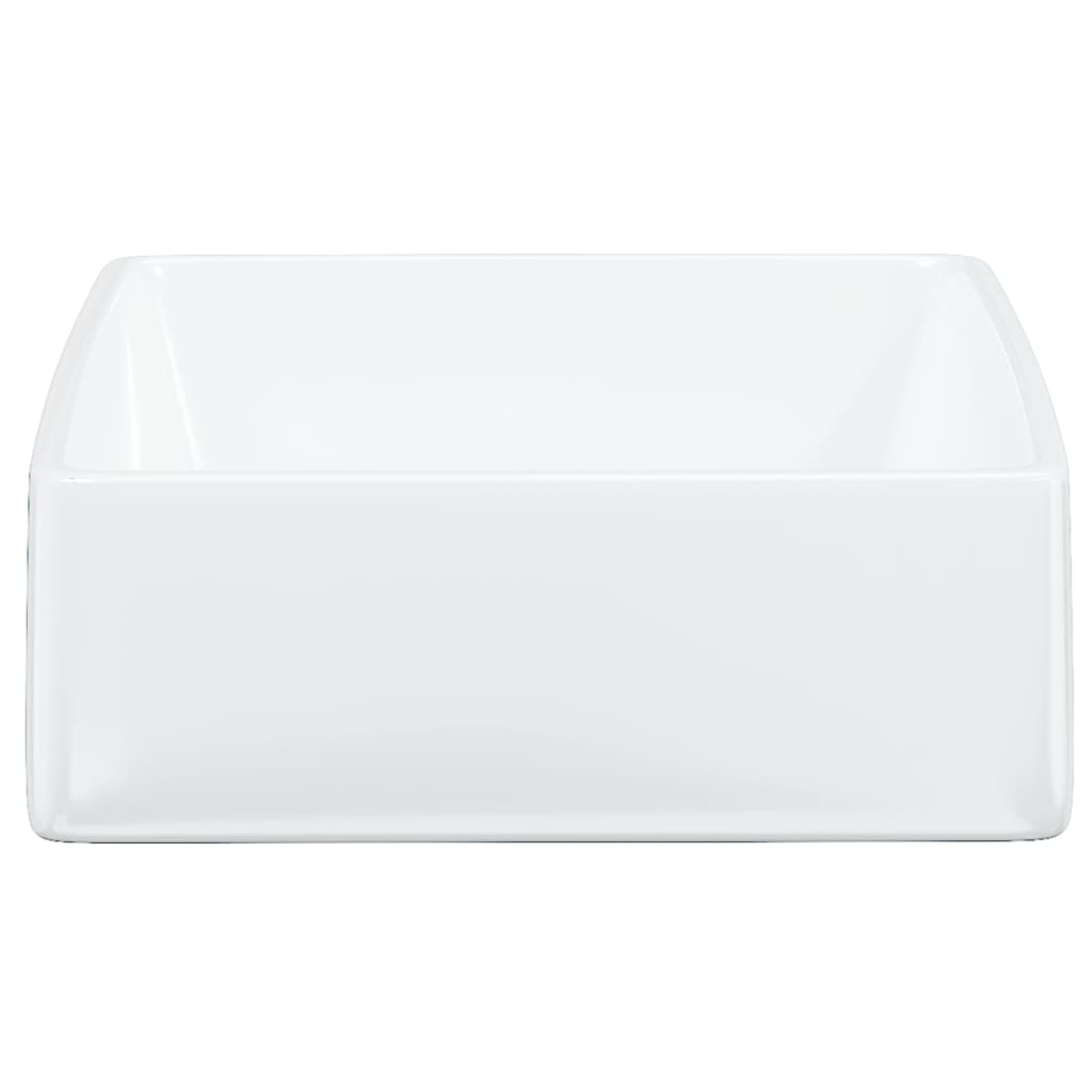 vidaXL Waschbecken Weiß 37x37x13 cm Keramik Quadratisch