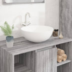 vidaXL Waschbecken Weiß 40x14,5 cm Keramik Rund