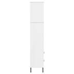vidaXL Bücherregal OSLO mit 2 Schubladen Weiß 60x35x180 cm Massivholz