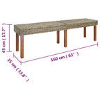 vidaXL Bank Natur 160 x 35 x 45 cm Massivholz Mango