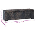 vidaXL Aufbewahrungsbox mit Speicher Schwarz 110 x 35 x 45 cm