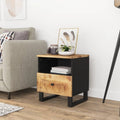 vidaXL Nachttisch Massivholz Mango & Holzwerkstoff
