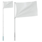 vidaXL Teleskop-Fahnenmast Silbern 5,5 m Aluminium