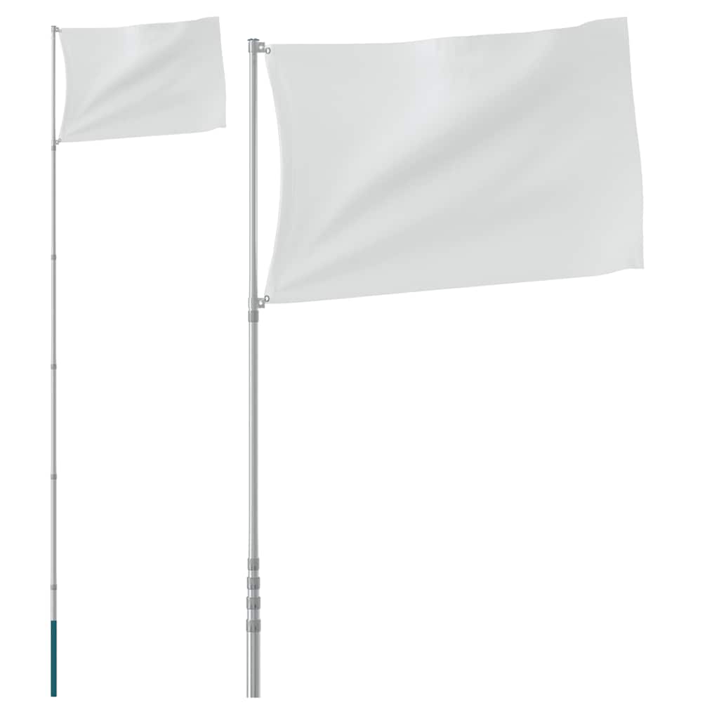 vidaXL Teleskop-Fahnenmast Silbern 5,5 m Aluminium