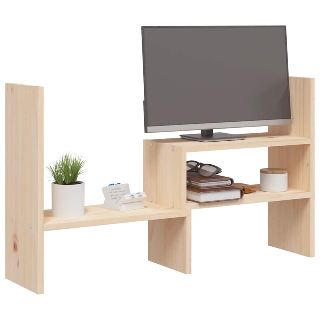 vidaXL Monitorständer (39-72)x17x43 cm Massivholz Kiefer