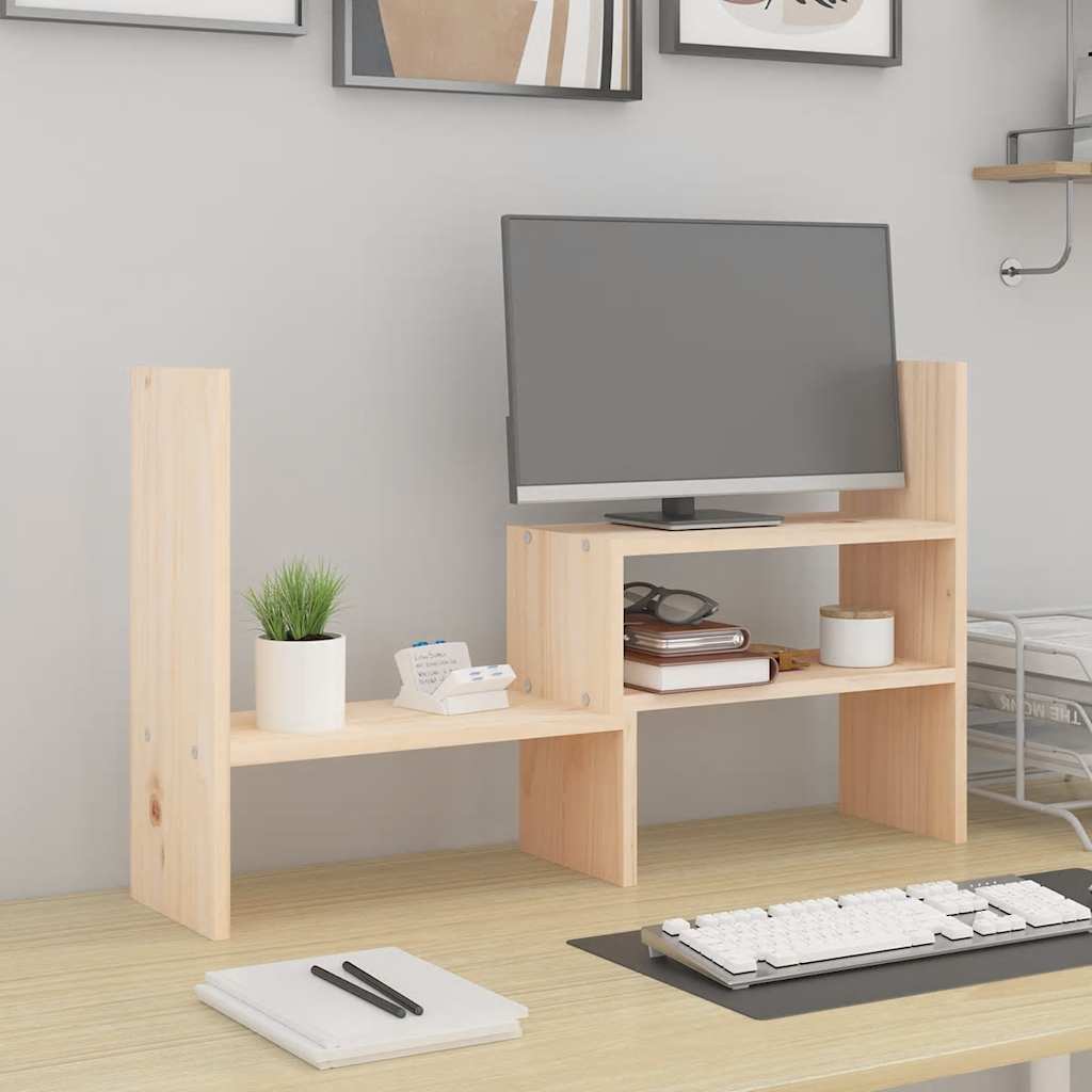 vidaXL Monitorständer (39-72)x17x43 cm Massivholz Kiefer