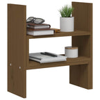 vidaXL Monitorständer Honigbraun (39-72)x17x43 cm Massivholz Kiefer