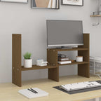 vidaXL Monitorständer Honigbraun (39-72)x17x43 cm Massivholz Kiefer
