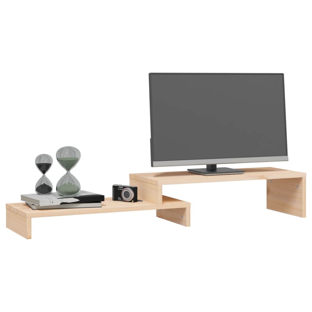 vidaXL Monitorständer (52-101)x22x14 cm Massivholz Kiefer