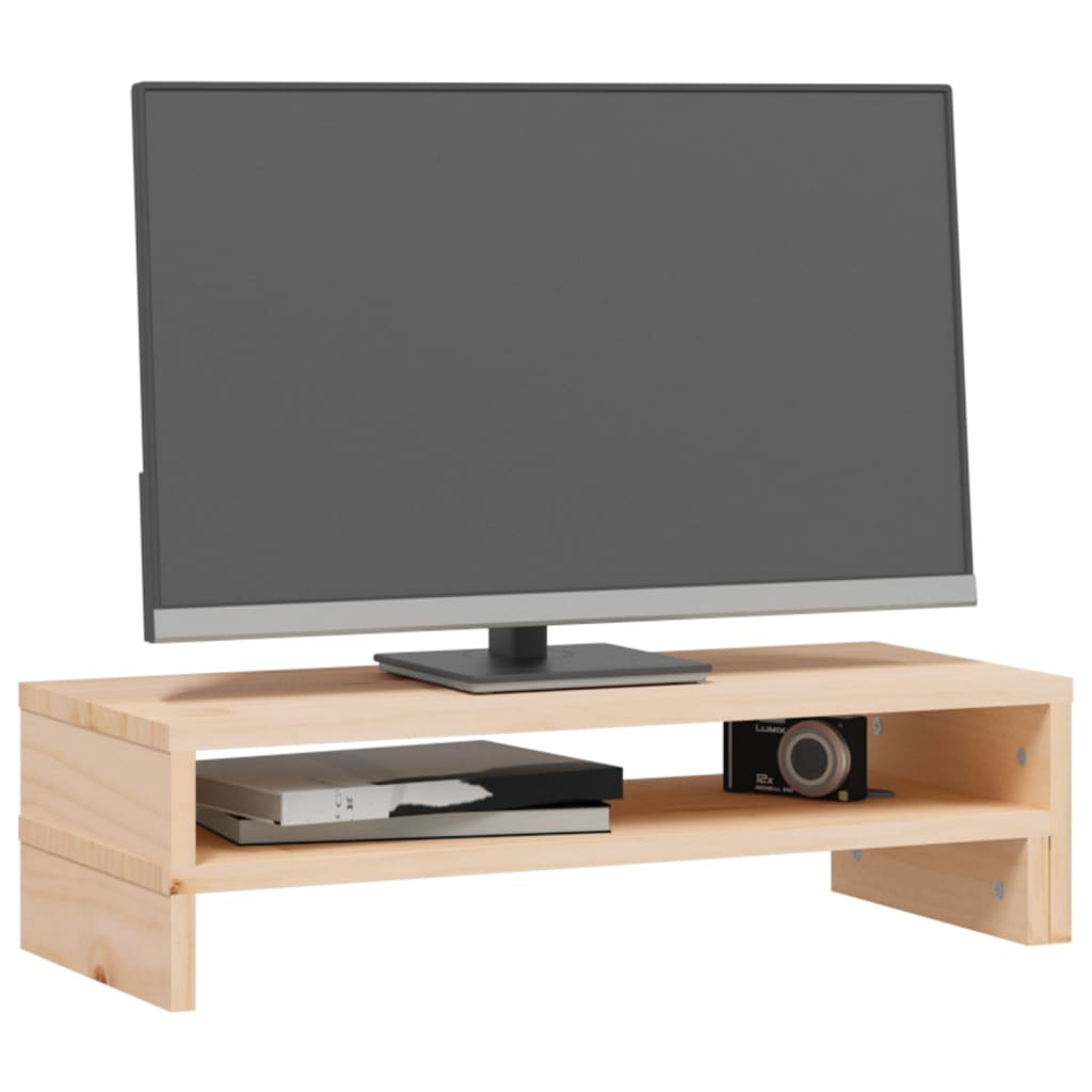 vidaXL Monitorständer (52-101)x22x14 cm Massivholz Kiefer