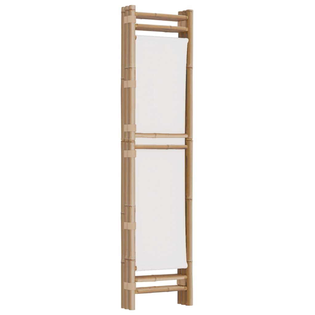vidaXL 3-tlg. Paravent Faltbar 120 cm Bambus und Canvas