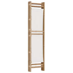 vidaXL 3-tlg. Paravent Faltbar 120 cm Bambus und Canvas