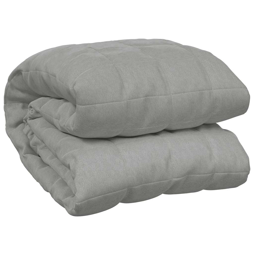 vidaXL Gewichtsdecke Grau 120x180 cm 5 kg Stoff
