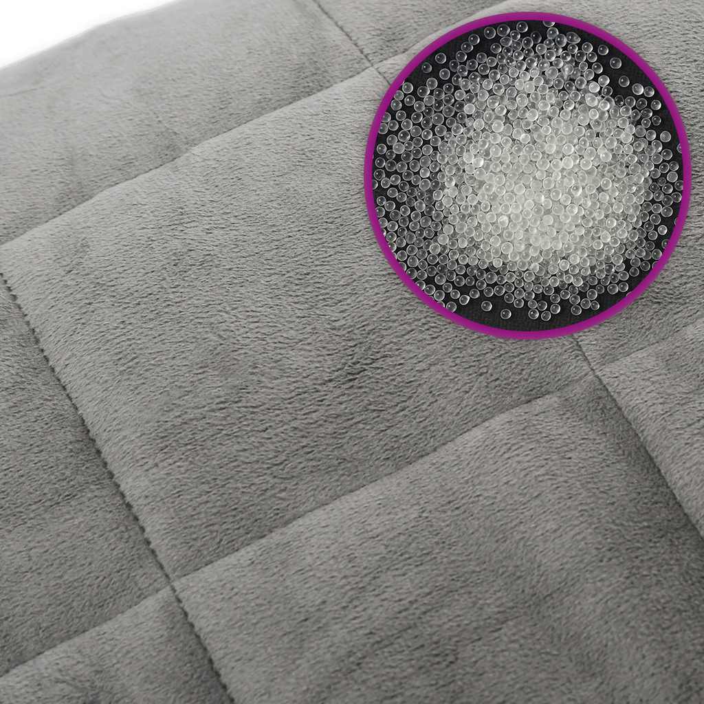 vidaXL Gewichtsdecke Grau 120x180 cm 5 kg Stoff