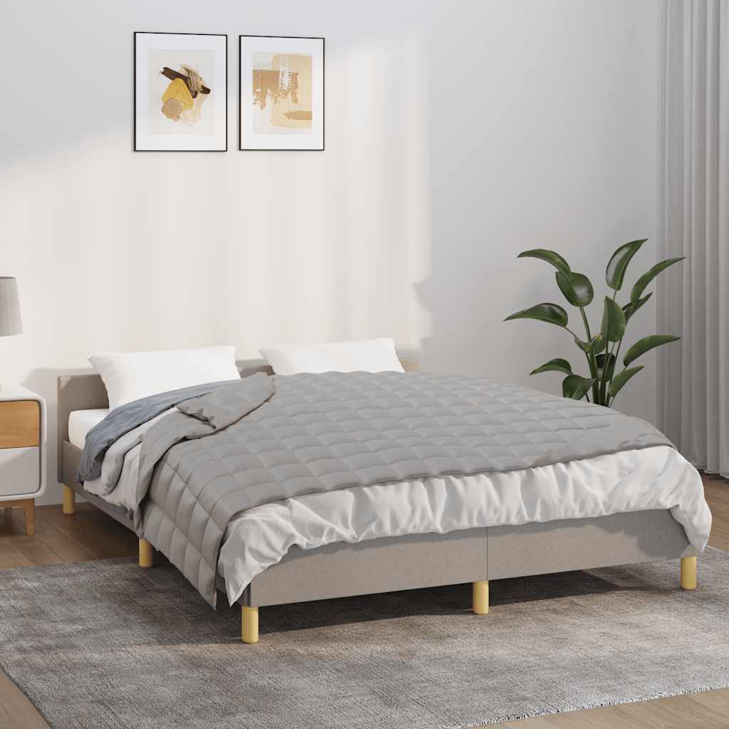 vidaXL Gewichtsdecke Grau 120x180 cm 5 kg Stoff