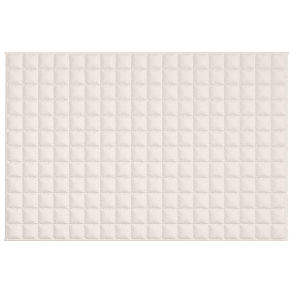 vidaXL Gewichtsdecke Hellcreme 120x180 cm 5 kg Stoff