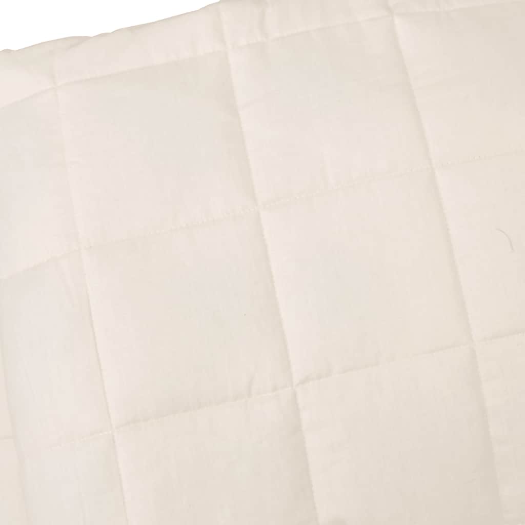 vidaXL Gewichtsdecke Hellcreme 120x180 cm 5 kg Stoff