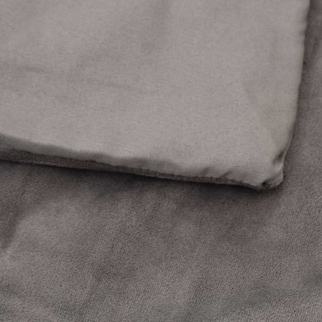 vidaXL Gewichtsdecke mit Bezug Grau 120x180 cm 5 kg Stoff