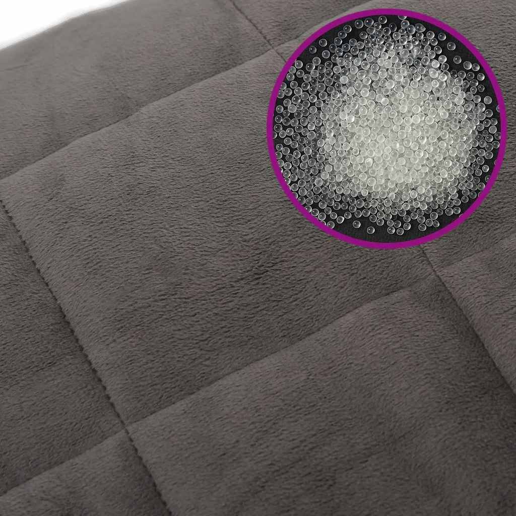 vidaXL Gewichtsdecke mit Bezug Grau 120x180 cm 5 kg Stoff