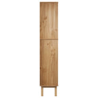 vidaXL Bücherregal OTTA mit 2 Schubladen Braun Massivholz Kiefer