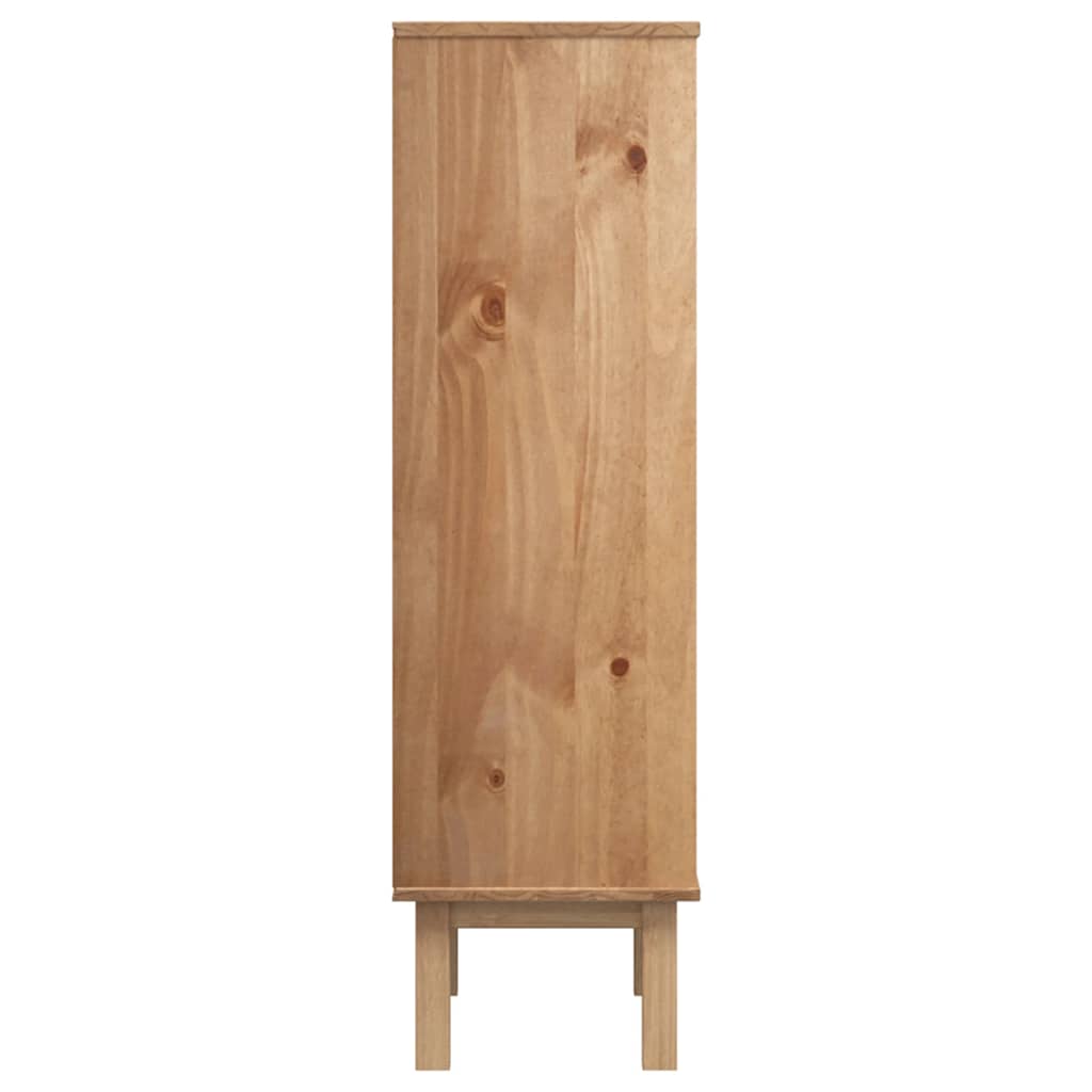 vidaXL Schuhschrank OTTA mit 3 Schubladen Braun Massivholz Kiefer