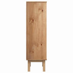 vidaXL Schuhschrank OTTA mit 3 Schubladen Braun&Grau Massivholz Kiefer