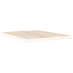 vidaXL Massivholzbett Weiß 150x200 cm King Size Kiefer