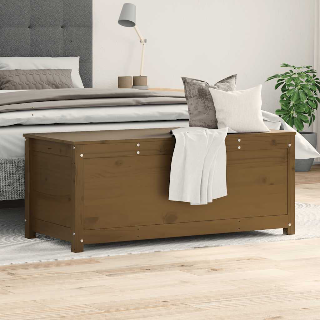 vidaXL Truhe Honigbraun 110x50x45,5 cm Massivholz Kiefer