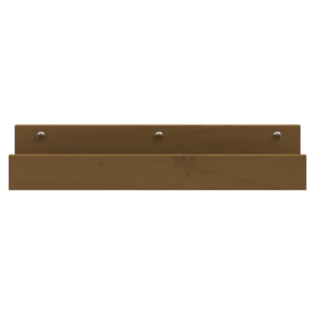 vidaXL Wandregale 2 Stk. Honigbraun 50x12x9 cm Massivholz Kiefer