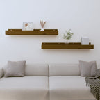vidaXL Wandregale 2 Stk. Honigbraun 50x12x9 cm Massivholz Kiefer