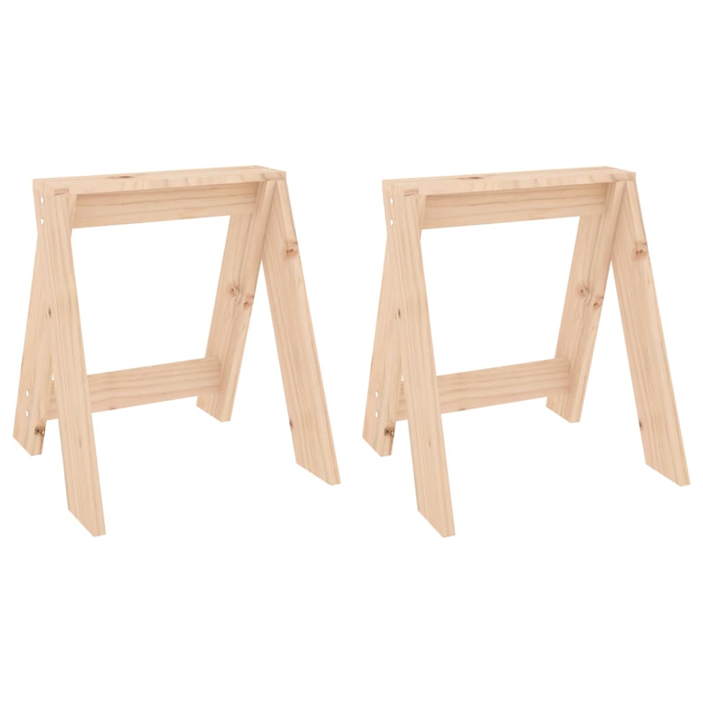 vidaXL Hocker 2 Stk. 40x40x45 cm Massivholz Kiefer