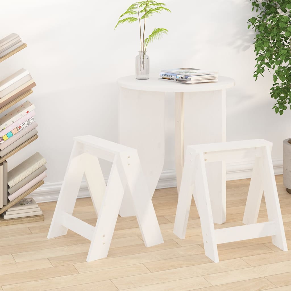 vidaXL Hocker 2 Stk. 40x40x45 cm Massivholz Kiefer