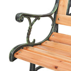 vidaXL Gartenbank 116 cm Gusseisen und Massivholz Tanne