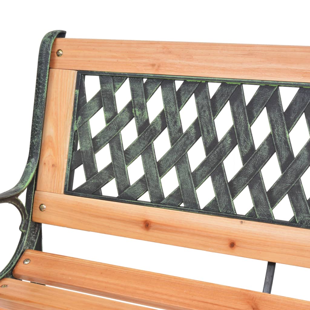 vidaXL Gartenbank 116 cm Gusseisen und Massivholz Tanne
