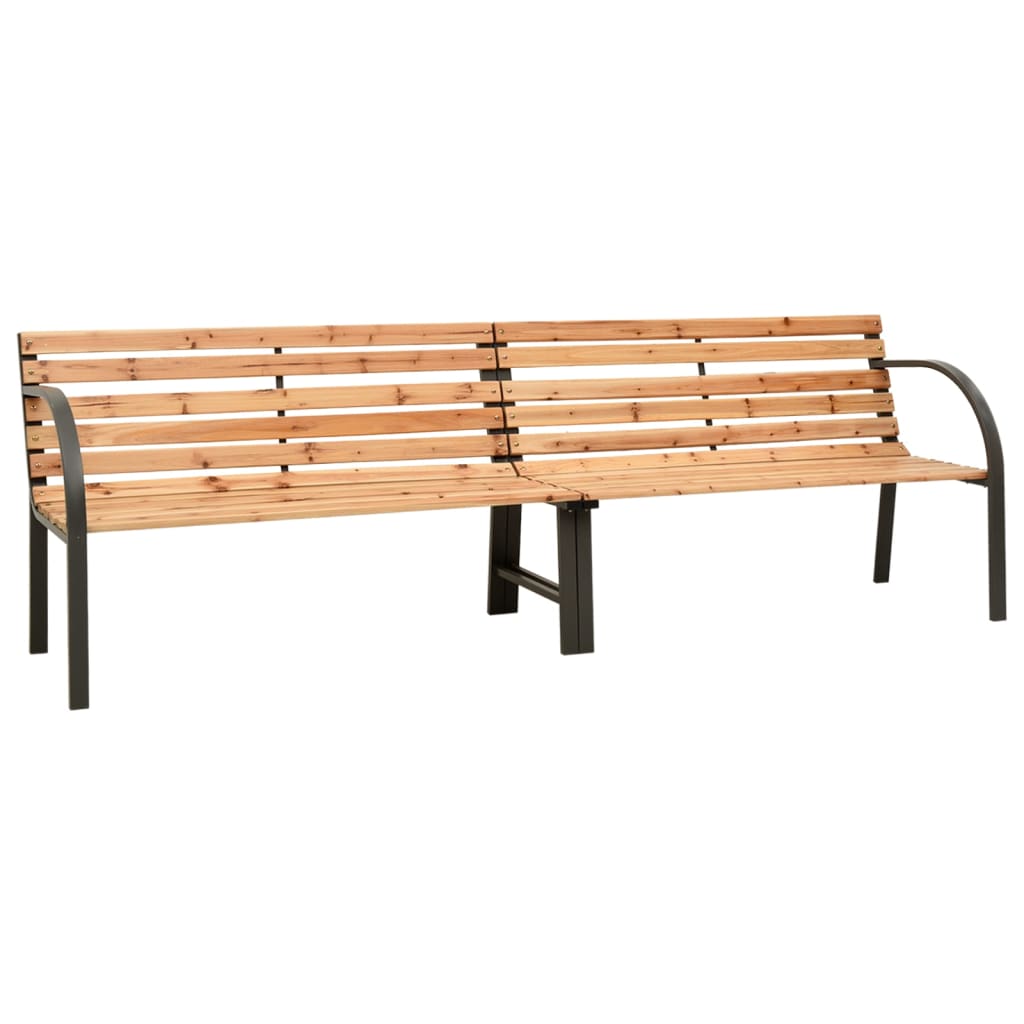 vidaXL Doppel-Gartenbank 225 cm Massivholz Tanne