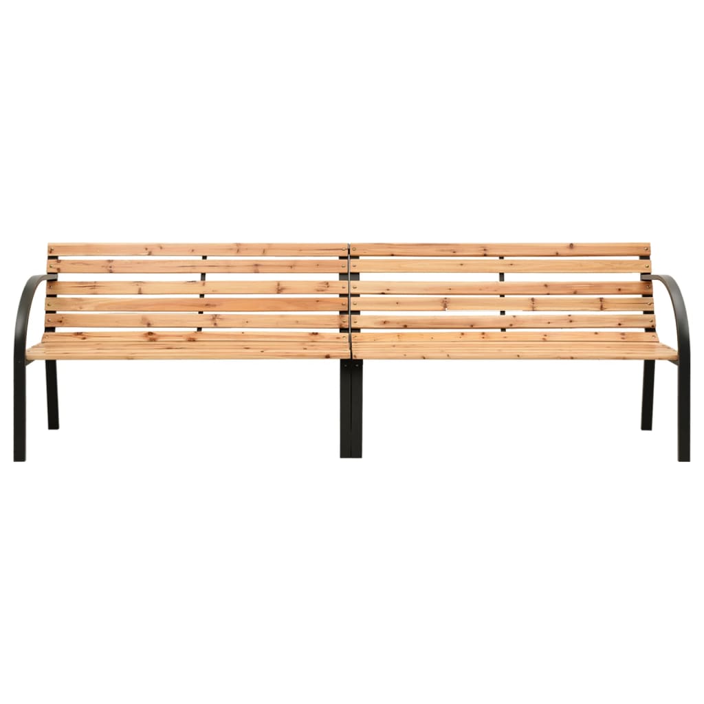 vidaXL Doppel-Gartenbank 225 cm Massivholz Tanne