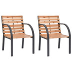 vidaXL Gartenstühle 2 Stk. Massivholz Tanne