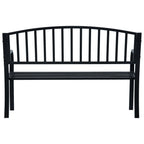 vidaXL Gartenbank Schwarz 120 cm Stahl