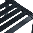 vidaXL Gartenbank Schwarz 120 cm Stahl