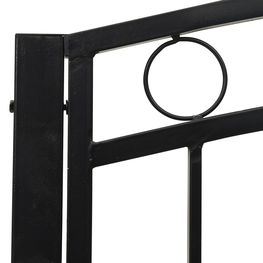 vidaXL Gartenbank mit Tisch Schwarz 120 cm Stahl